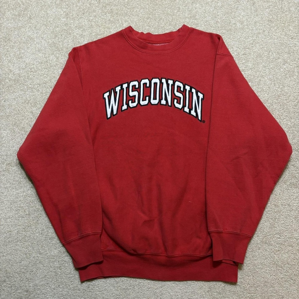 Wisconsin Badgers Sweatshirt Crewneck Mens XS Red NCAA College Steve & Barry's